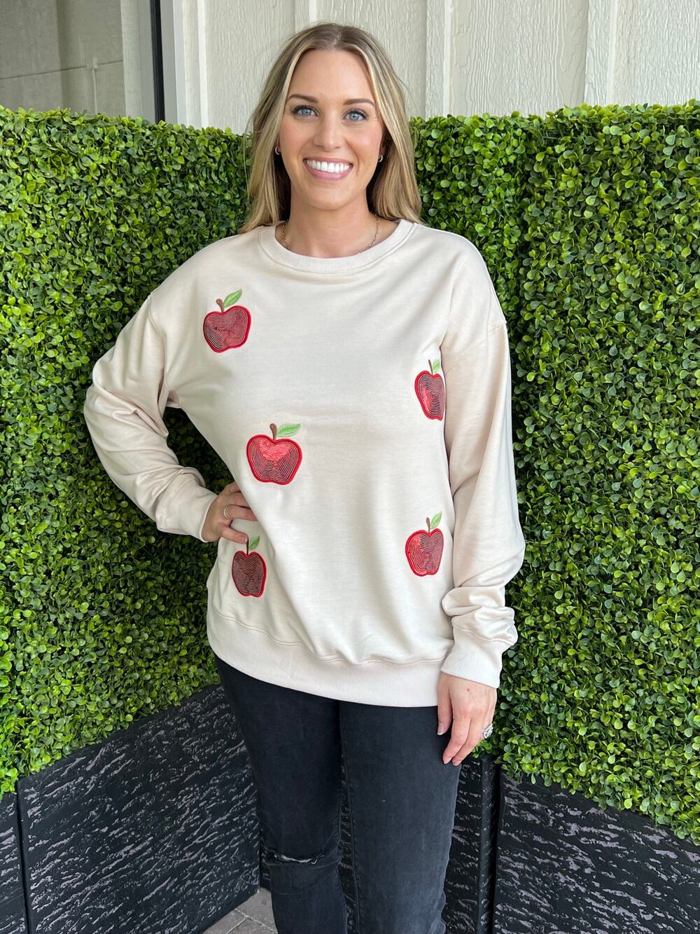 Apple Orchard Sequin Sweatshirt